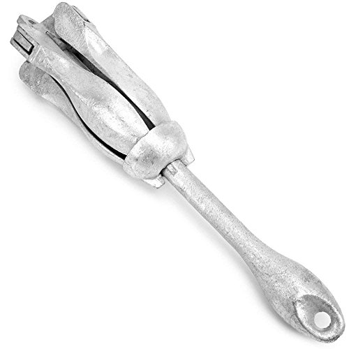 BeGrit Small Boat Anchor Kit Folding Grapnel Anchor Carbon Steel for Canoe Kayaks Jet Ski SUP Paddle Boards 3.5 lb with 32.8 ft Anchor Tow Rope Carrying Bag