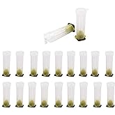 MIZORLIE Beekeeping Rearing Cup Kit - Queen Bee Roller Cage Beekeeping Equipment Insects Tools.(20pcs)