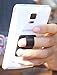 nobiggi Original Finger Strap (Premium Black) - Ultra Thin - Extend Thumb Reach - Faux Suede Leather - for Most Mobile Devices