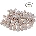 CoscosX 100 Pcs 25mm(1 inch) Natural Round Wood Beads Wooden Color Spacer Beads for Jewelry Making DIY Craft