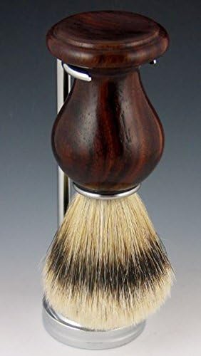 Silvertip Badger Hair Shaving Brush with Weighted Stand