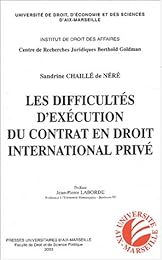 Les  difficultés d'exécution du contrat en droit international privé