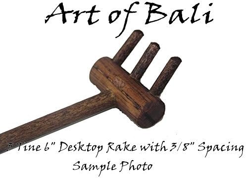 Art of Bali Zen Garden Rake Three Tine Desktop Rake - Zen Gardens