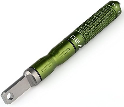 SPHTOEO EDC Alloy Fire starter Waterproof Magnesium flint stone CNC gear pocket outdoor(Green)