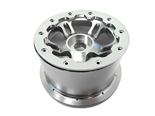 Rovan 1/5 Aluminum Rear CNC Silver Wheels Rims Fits HPI Baja 5B King Motor Buggy (Set of 2)
