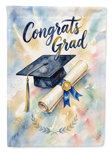 Caroline's Treasures Congrats Grad Graduation Art House Flag Large Porch Sleeve…