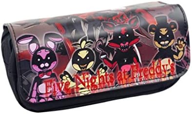 Lcrystal for Five Nights at Freddy's Stationary Case Bag, Eraser, Pen, Pencil, Marker, Ruler Organizer Holder - Black