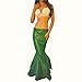 Quesera Women's Mermaid Tail Costume Sequin Maxi Skirt Cosplay Halloween Party Dress, Green, tag XXL= US 16-18