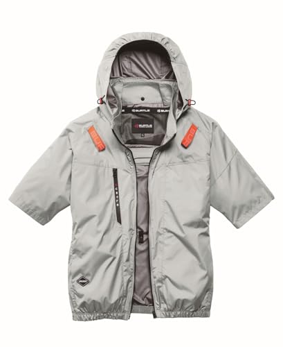 BURTLE バートル エアークラフト半袖ブルゾン(ハイバックファン)(ユニセックス) 春夏用 アッシュグレー AC2096HB 60 L