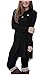 AMZ PLUS Women Large Size Vintage Lapel Long Sleeve Tunic Shirt Dress Black 4XL