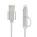 EReach [4 Pack, 2-in-1] 1ft Lightning and Micro USB Nylon Braided High Speed Charge and Sync Cable Cord for All Apple iPhone/iPad/iPod and Andriod USB Devices