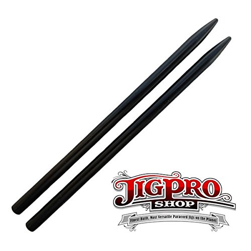 2 Pack - 3 1/2" Type II Aluminum Paracord Stitching Needle by Jig Pro Shop (Black)