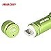 PROBE SHINY USB LED Rechargeable Flashlight ,Tuscom Waterproof Adjustable LED Zoom 3000LM MINI Portable Flashlight (Green)