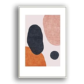 Framed Canvas Wall Art Abstract for Living Room, Bedroom Color Block Canvas Prints for Modern Home Decoration Ready to Hang - 16"x24" inches