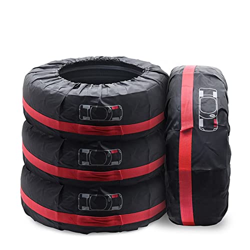 Set di 4 CopriRuota di Scorta, Universale 13-16" Impermeabili Antipolvere Borsa Pneumatici Auto