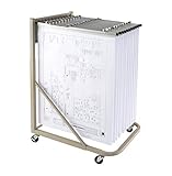 Brookside Design MRWH heavy duty mobile blueprint storage rack with 12 pivot brackets