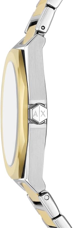 Relógio analógico de quartzo feminino armani exchange com pulseira de aço inoxidável ax7161set
