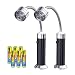 FIREOR Barbecue Grill Light Magnetic Base Super-Bright LED BBQ Lights - 360 Degree Flexible Gooseneck, Weather Resistant, Batteries Included - Pack of 2 primary