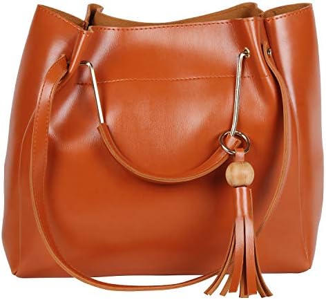 PRECIEUX Vegan PU Leather Handbag Shoulder Bag Tote Bag Sling Bag Stylish Trendy for Women Ladies Girls