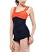 Womens Two Piece Bathing Suits Swimsuit,Fashion Ruched Swimming Dress, Large, Navy(two Piece Swimsuits)