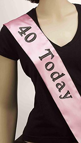 40th Today Birthday Sash Adult Birthday Party Pink Sash Decoration