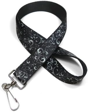 Fleur-De-Lis Outline with Filigree Auto Lanyard