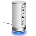seenda USB Wall Charger, USB Phone Charger - 6-Port Multi USB Charger with Smart Identification - White