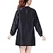 KAHOT Professional Salon Smock Stylist Jacket Cosmetology Uniform Hairdressing Cape Hairdresser Work Clothes Hair Beauty SPA Client Kimono Gown (M, Black)