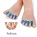Toe Separators - Toe Straightener for Plantar Fasciitis and Bunion Corrector. Blue Toe Spacers. Free Heel Cups. (6 pcs)