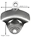 Barware Gear: Brushed Stainless Steel Wall Mounted Bottle Opener with Free SS Mounting Screws.Pop the cap open on your Soda and Beer Bottle