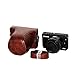 First2savvv full body Precise Fit PU leather digital camera case bag cover with should strap for Canon EOS M100 wish 15-45mm Lens + Cleaning cloth XJD-EOS M100-10