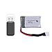 Holyton 3.7V 250mAh Rechargeable Li-Po Battery with USB Charger for Holy Stone HS177 RC Battle Drone