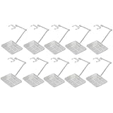 Migavan 10pcs Assembly Action Figure Display Holder Base Doll Model Support Stand Compatible with HG RG SD SHF Gundam 1/144 Toy Clear