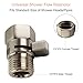 Shower Valve, Aomasi Brass Construction Water Flow Restrictor High Pressure Controller Universal Handheld Shower Hose Bidet Sprayer Switch with Lever Handle Brushed Nickel