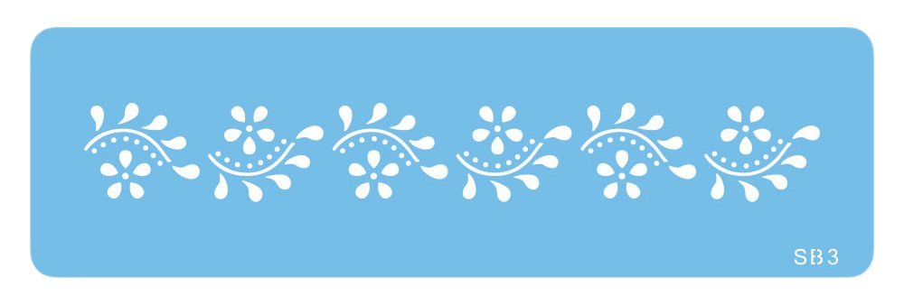 PME JEM Daisy Scroll Border Stencil, Blue