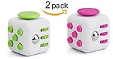 Fidget Cubes, Cubier (2-Pack) Anti-Anxiety Stress Relief Attention and Relaxing Dice Toy for Children and Adults (Pink/Green)