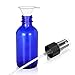 Olilia 2 oz Cobalt Blue Glass Spray Bottles with Black Fine Mist Sprayer Pack of 12, Mini Funnel and Transfer Pipettes included