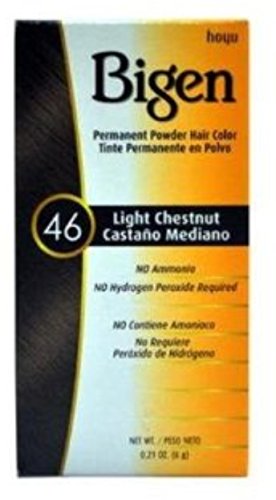 Bigen Permanent Powder Hair Color 46 Light Chestnut 1 ea (Pack of 5)