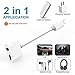 Lightning Jack Headphone Adaptor Charger for 8/8 Plus iPhone 7/7 Plus/iPhone X 10/iPad/iPod Earphone Adapter Headphone Aux Audio & Charge Adaptor,Connector Lightning Cable Support iOS 11 System