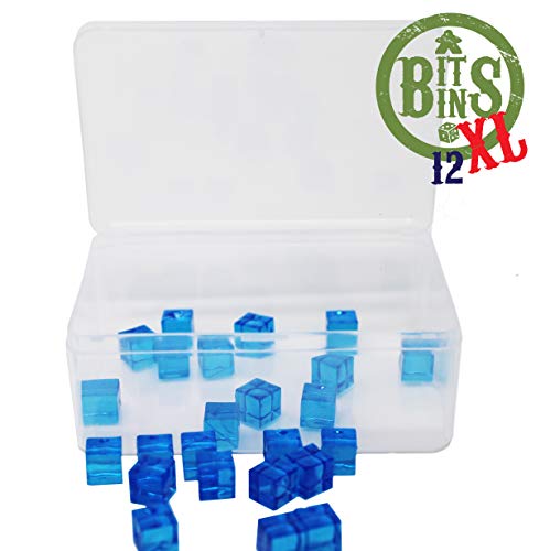 PRODUCT80 12 BitsBins XL, Mini Storage Containers for Game Pieces, Flip-Top, Works with Istanbul, Memoir 44 and Many Other Games