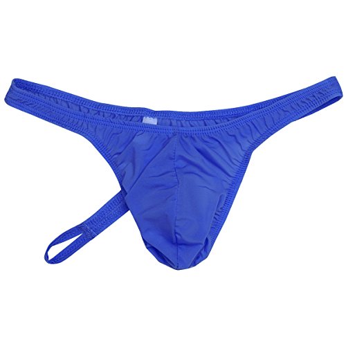 TIAOBU US Mens Strap O ring Thong Brief Underwear (Blue)