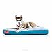 Brindle Teal Shredded Memory Foam Dog Bed - Pet Essentials - Orthopedic Design - Crate Compatible - Machine Washable Cover - Indoor Pet Bed for Dogs, Puppies, Cats, and Rabbits - Size Medium 34 x 22