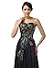 GRACE KARIN Strapless Evening Dresses for Women Chiffon Black Size 8 CL6168-1