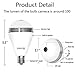 JBonest 1080P WiFi Camera Light Bulb Panoramic Camera with IR Motion Detection, Night Vision, Two-Way Audio, Cloud Service for Home, Office, Baby, Pet Monitor