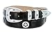 Presidential Silver Star Western Golf Concho Italian Calfskin Leather Dress Belt