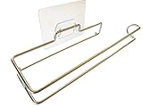 NBS HQ Stainless Steel Paper Towel Holder w/ MAGIC HOOK - Multiple Surfaces, No Drill, No Screws, Reuse & Relocate WITHOUT Adhesive Stain - 100% Rust Proof Guarantee