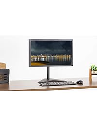 VIVO, soporte para monitor LCD de computadora, para escritorio, con inclinación ajustable, con capacidad para pantallas de 1 a 27 pulgadas., Negro