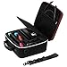 Rayvol Deluxe Carrying Case for Nintendo Switch, Travel Case w/ Rubberized Handle and Shoulder Strap, Fit Complete Switch System + Pro Controller