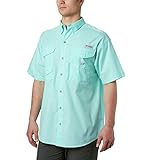 Columbia Men's PFG Bonehead Short Sleeve Shirt - Tall , Vivid Blue, 3X Tall