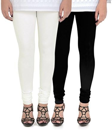 Vami Womens Cotton Multicolor Pack of 2 Churidar Leggings